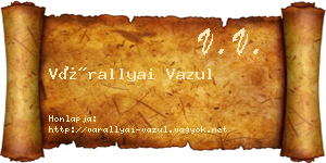 Várallyai Vazul névjegykártya